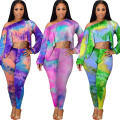 Factory Wholesale Newest Fall Autumn Printed Set Sexy 2020 Ladies Two Piece Sport Women Sets Gym Custom